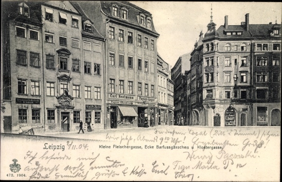 Postcard Leipzig In Sachsen Kleine Fleischergasse Akpool Co Uk